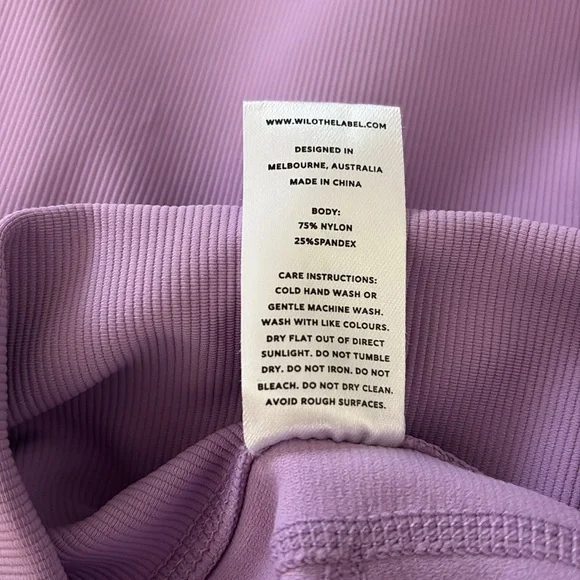 Wilo Lavender Rusched Ankle Leggings - Picture 3 of 8